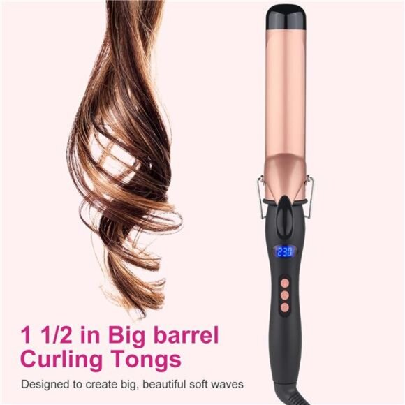 Hair Curling Wand, 1.5Inch Curling Iron, Professional Ceramic Hair Curler Wand - Picture 5 of 8